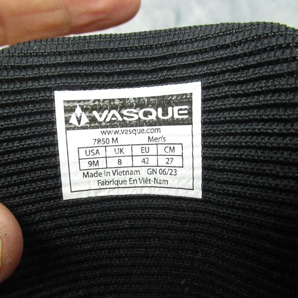 Vasque Mens Boots 9M Coldspark‎ Black Waterproof Hiking Trail Rugged Mid Lace